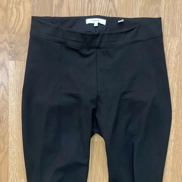 Vince Women’s Black Neutral Viscose Nylon Stretch Pull On Straight Leg Pants - Picture 3 of 6